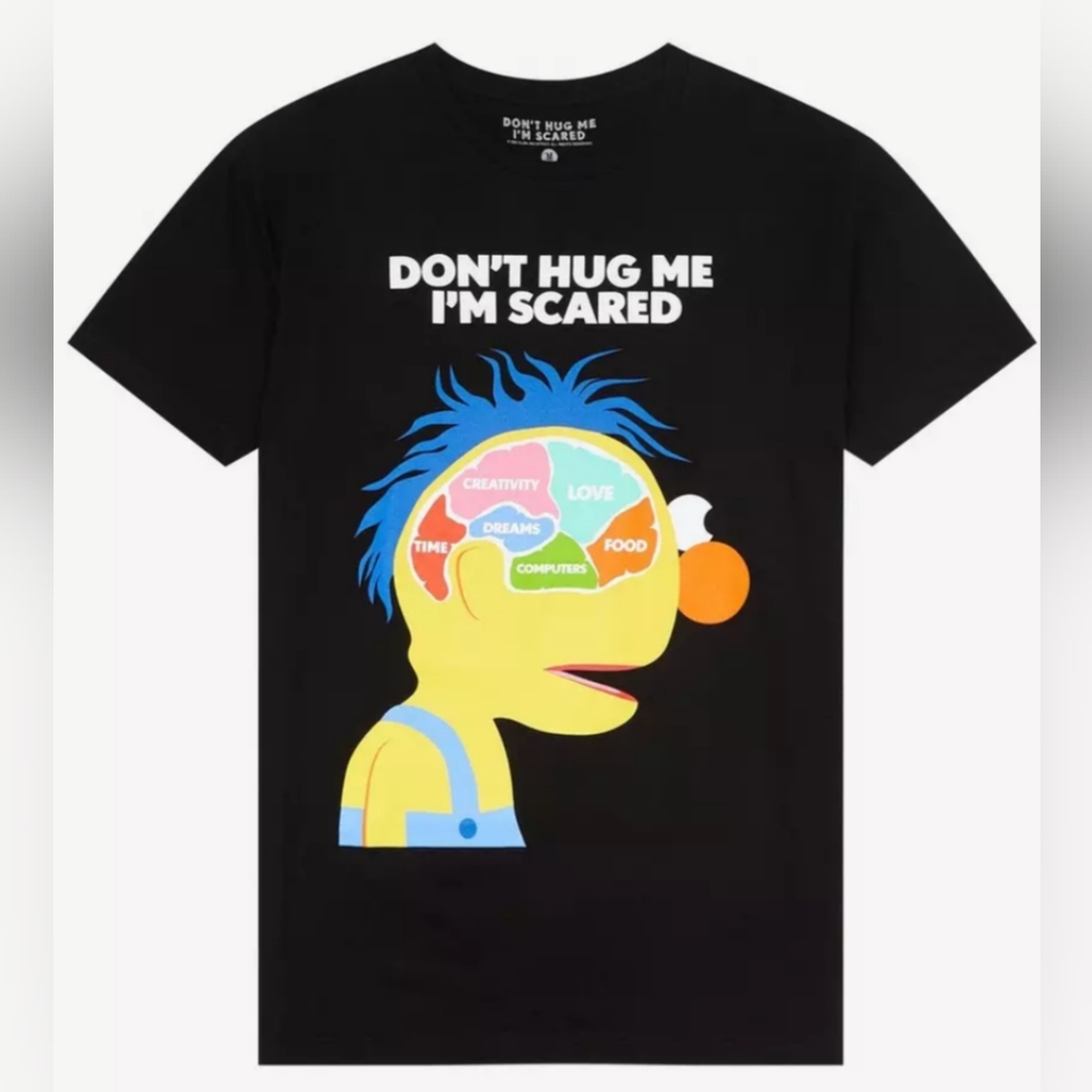 NWT🔥"Don't Hug Me I'm Scared" T-shirt Autism?🧩 Yellow Brain Guy
